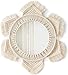 Mkouo Hängender Wandspiegel Wanddeko mit Makramee Fringe Runder Wandbehang Boho Deko für Wohnung Wohnzimmer Schlafzimmer Baby Kinderzimmer Apartment Wohnheim Eingänge Home Decor
