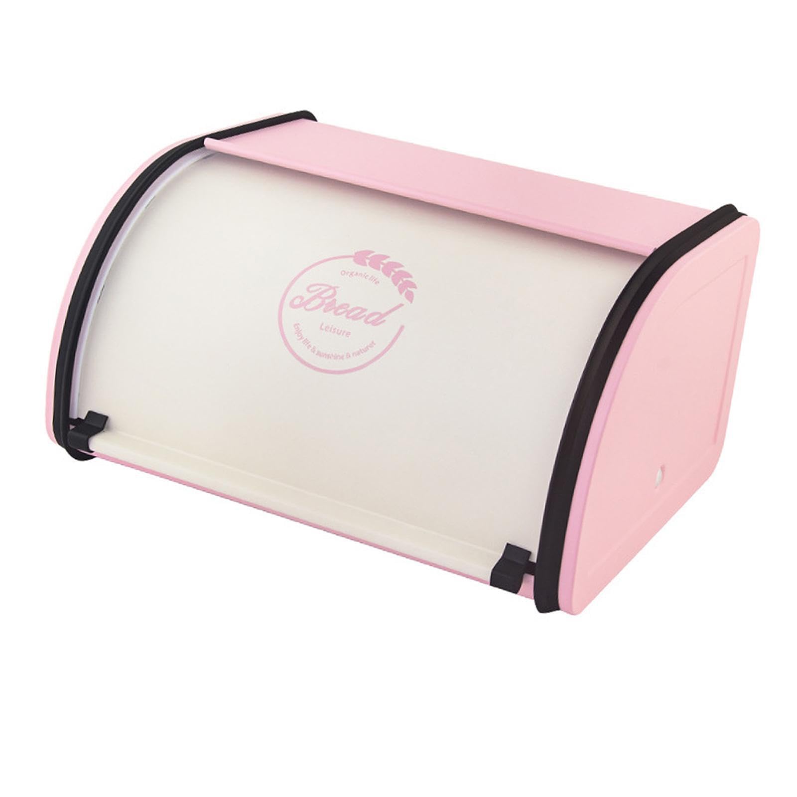 Alcxazs White Pink Classy Retro Bread Storage Containers Large Capacity Bins Household And Restaurant Snack Organization Household Snack Organizer Boxes Countertop S