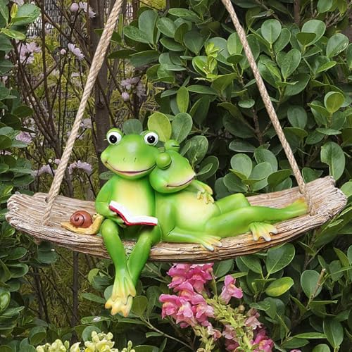 Figurines de jardin à bascule en résine décorative pour pelouse - 3