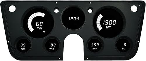 Miniatura 4 de Intellitronix Panel de medidor digital LED 1967-1972 Chevy Truck Rojo