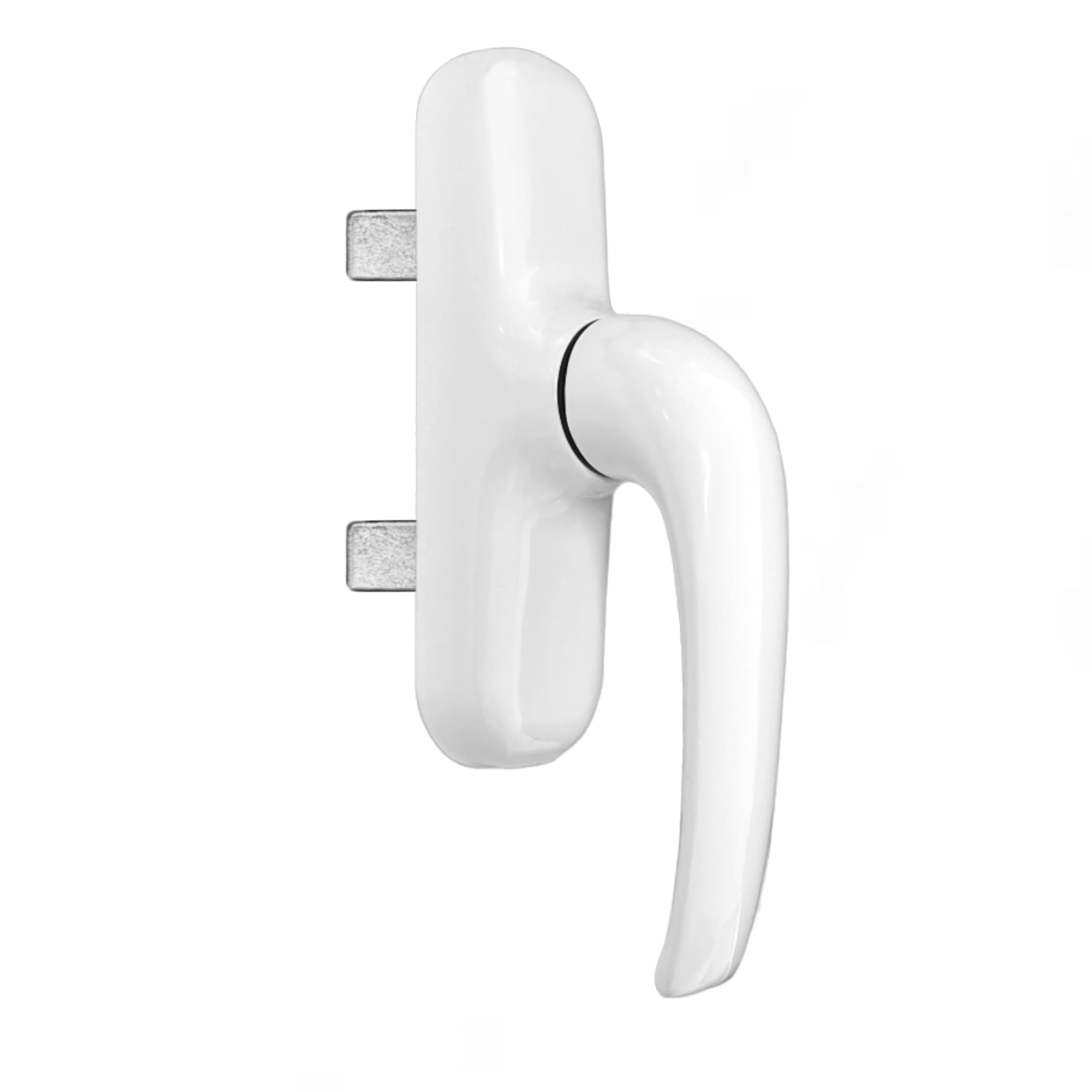 Poignée Cremonese Série Européenne | Ouverture Intérieure pour Portes et Fenêtres en Aluminium | Poignée ouverture intérieure 2 pales | Couleur blanche | Ouverture Intérieure Droite
