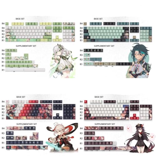 BAIQI Gen-shin PBT L[Lbv VI/ӓ/iq_/JYn/AJLN^[M؃L[128/137L[LbvAtZbgL[{[h(_)