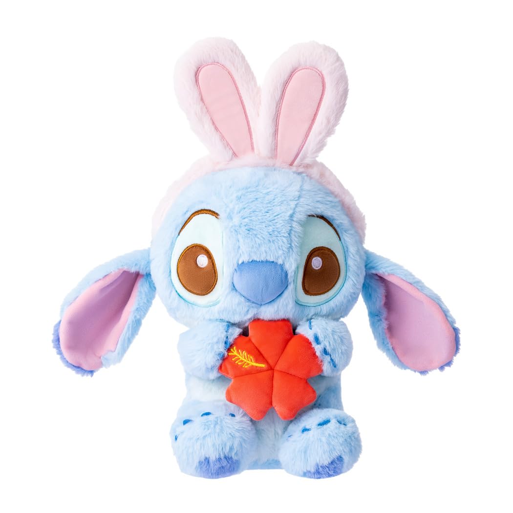 MINISO Collection 11in. Costume-Changing Bunny Plush Toy (Stitch) - Stitch in Adorable Disguise!