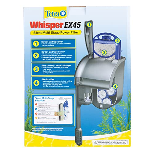 Image of Tetra Whisper EX 45 Filter For 30 To 45 Gallon aquariums, Silent Multi-Stage Filtration, Blacks /Grays
