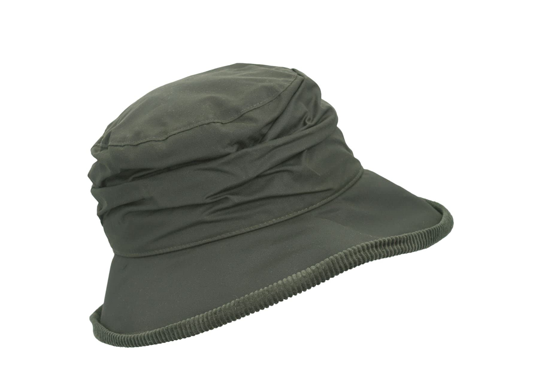 WALKER AND HAWKES - Womens Olive British Millerain Waxed Cotton Diana Country Hat - Olive - M/L (58cm/59cm)