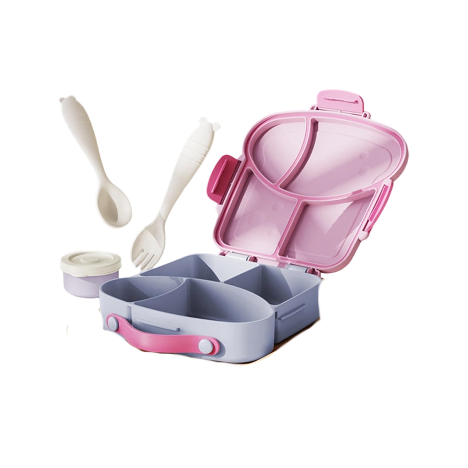 Hredyqw Microwave Safe Lunch Box With Leakproof Lid And Compartments Storage Container For School Meals
