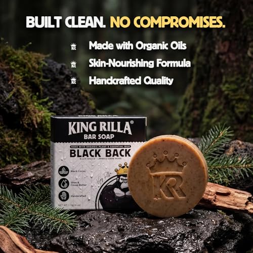 Image of Organic Cold Process Soap Bars for Men, Moisturizing Body Wash 3-Pack