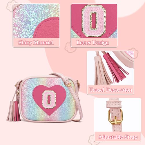 Image of KKXIU Birthday Gifts for Girls Initial Toddler Purse Cute Kids Crossbody Bag
