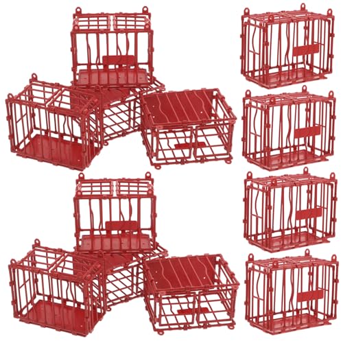 SOPOTUTU 15 個入りミニ動物囲い模型 細部までリアルなプラスチック製ミニチュアフェンス テーブル用海賊テーマ砂場アクセサリー 多様な動物