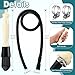 Dreyoo Parts Washer Brush with 27.5 Inch Flow Hose, Wear Resistant Cleaning Tool with 2 Stainless Steel Clamps, Flow Through Parts Brush for Automotive Cleaning and Car Detailing