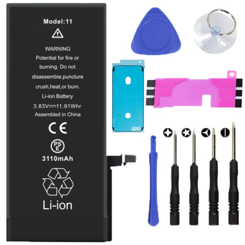 Batterie iPhone 11 kit de réparation avec outils et autocollant d'étanchéité pour smartphone