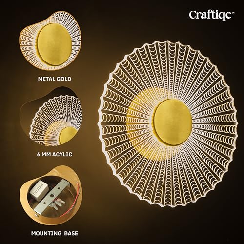 Image of Spider Glow Modern LED Wall Light, 3 in 1 Light Modes, Warm White, Neutral White, Cool White, Decorative Spiral Wall Light for Living Room, Bedroom, Staircase, Hotel, Indoor Wall Lighting