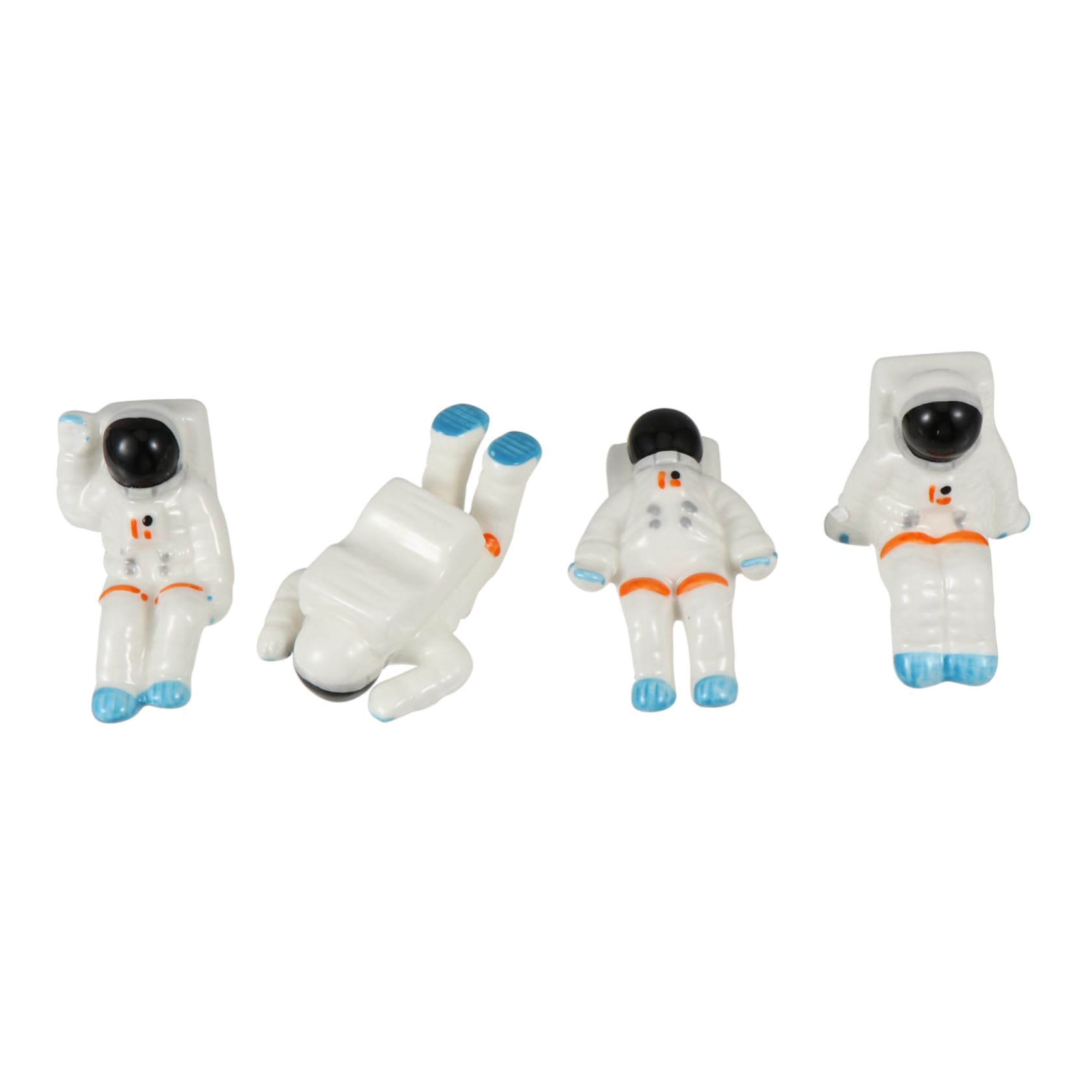 GRIRIW 4Pcs Astronaut Shaped Chopsticks Holder Ceramic Tableware Stand Utensil Rest for Chopsticks Spoons and Forks Lightweight and Compact Design for Dining Table