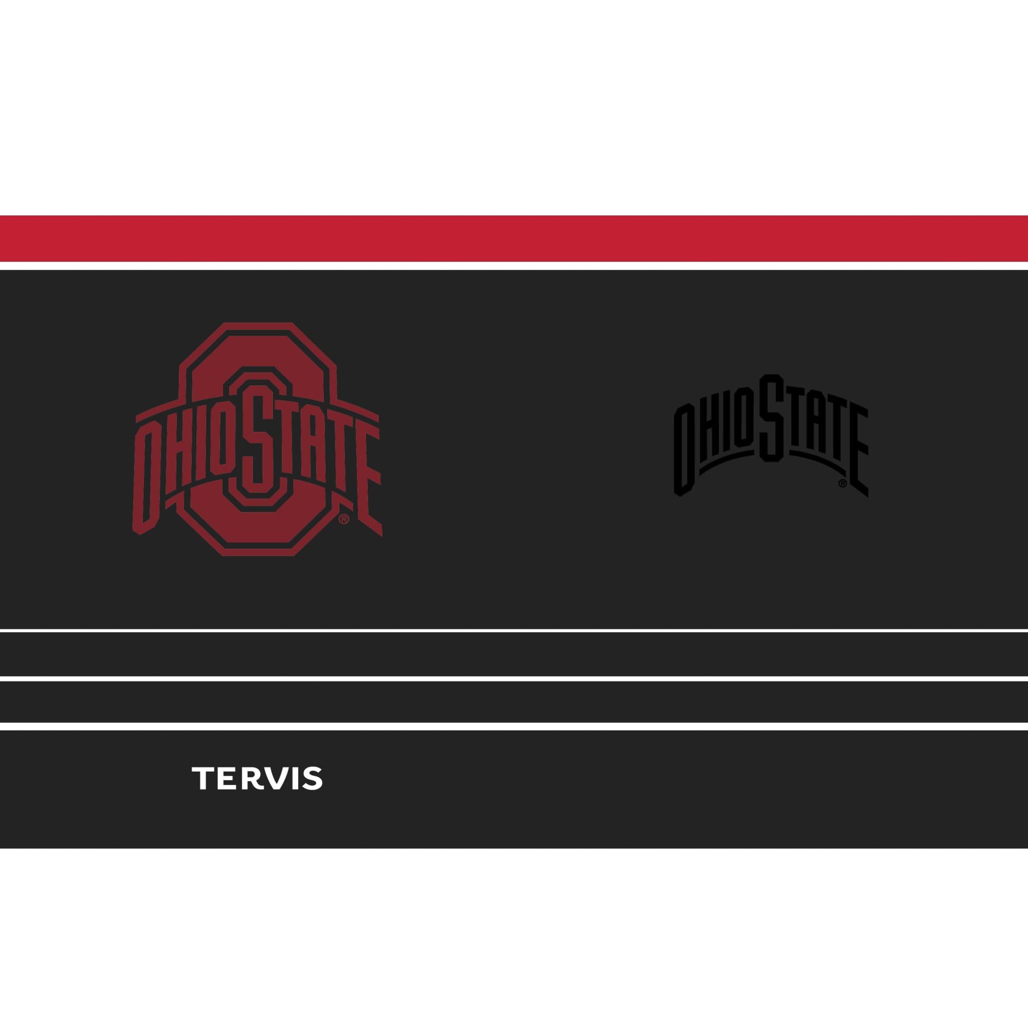 Tervis Traveler Ohio State Buckeyes – Nachtspiel, dreiwandiger, isolierter Trinkbecher, hält Getränke kalt und heiß, 590 ml, Edelstahl