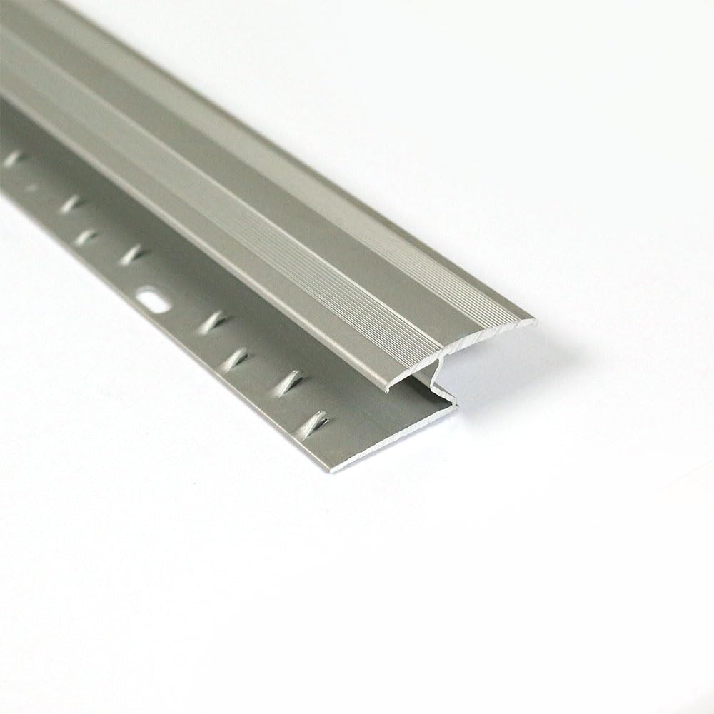 Ambience Hardwood Flooring Silver Aluminium Door Bar Threshold Z Section (Silver) 900Mm