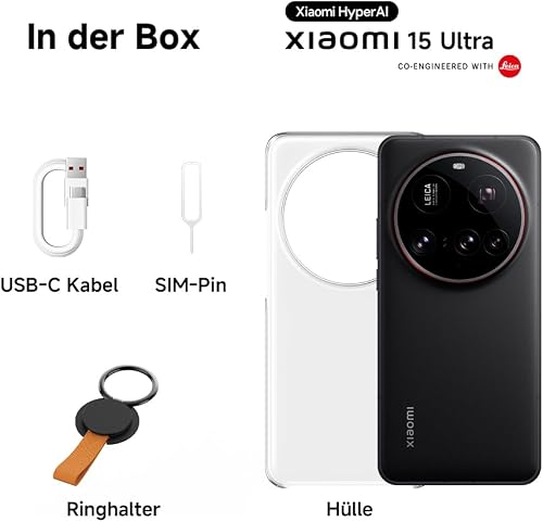 Xiaomi 15 Ultra Smartphone, 16+512GB, Silver, 100mm Leica 200MP super telephoto, 5410mAh battery, 90W HyperCharge, Xiaomi HyperAI (charger not included) - 5