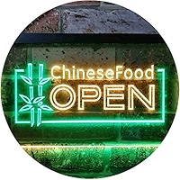 Chinese Food Restaurant Open Dual Color LED Enseigne