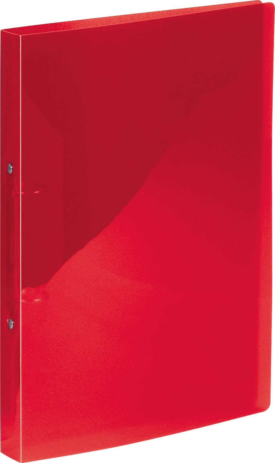 Kangaro Ring Binder Transparent Red (PP, DIN A4, 2-Rings 16 mm O-Mechanism, Spine 20 mm)