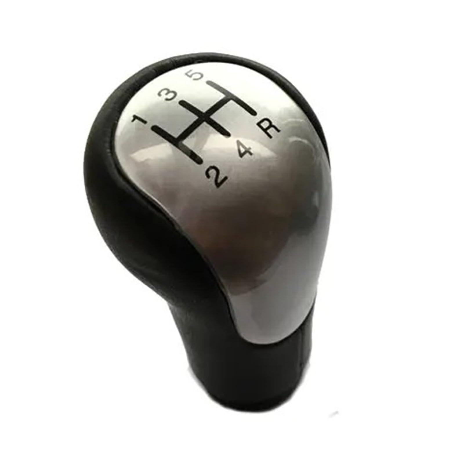 PYBYCEGNZK Car Interior Accessories for Fiesta MK6 2002-2008 MT 5 6 Speed Car Shift Gear Knob Handle Head(5speed Silver)