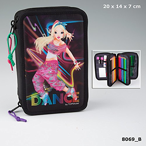 Preisvergleich Produktbild Depesche Top Model Dance 3 Fach Federtasche gefüllt + Gratis Geschenktüte