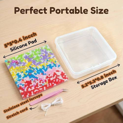 Pixnest Skin Picking Fidget Toys, Picking Pad, Picking Fidget Pads, DIY Bracelet Stocking Stuffers, Skin Picking Pad for ADHD, Relax Gift for Xmas Halloween Birthday Party (14CM / 5“) - Image 2