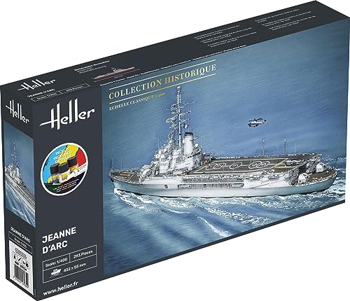Heller Joustra Maquette bateau porte-hélicoptères : Starter Kit : Jeanne d'Arc
