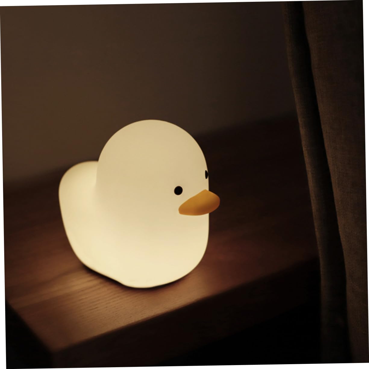 TEHAUX Lámpara Nocturna y Tamaño Compacto de Silicona Recargable por USB Diseño de Dibujos Animados, Control Palmeado para Decoración y Uso Hogar