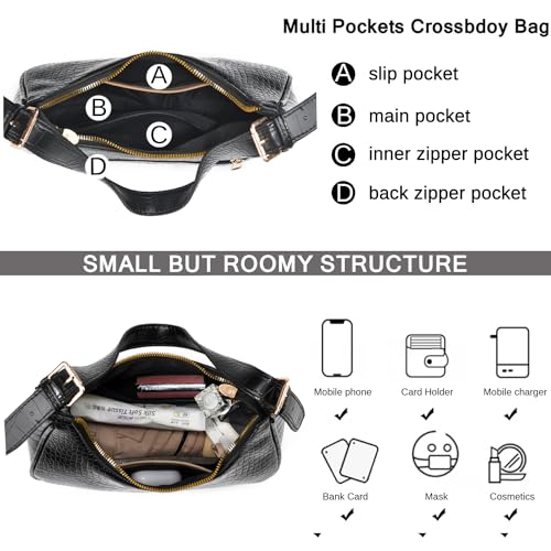 Image of Small Tote Shoulder Bags Purses for Women Retro Classic Crossbody Bags Cute Clutch Purse and Handbag