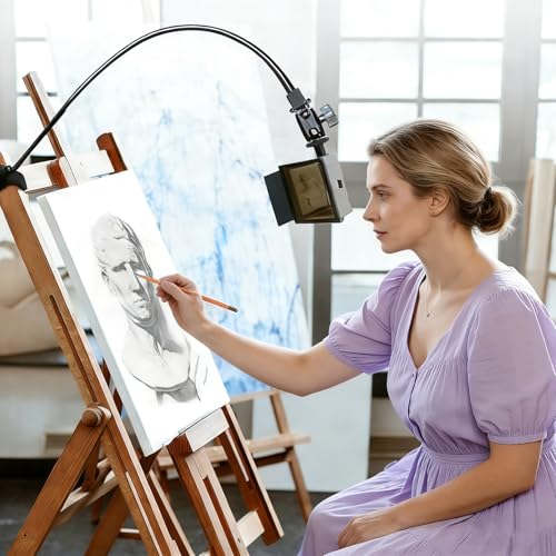 Euluese Camera Lucida Drawing Tool Optical Drawing Aid 360 Adjustable Pea-Type Fixture See-Through Sketching Tool for Artists Kids Adults & Beginners