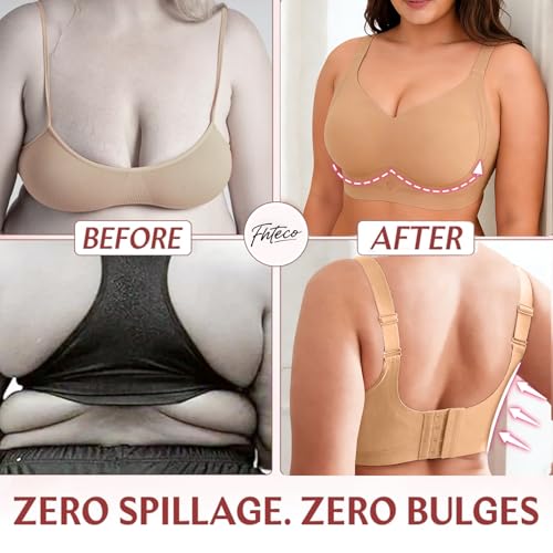 Image of Smoothing Bra Anti Sagging Wireless Push Up Bras for Women No Underwire Full Coverage Bra Comfy Bras for Women
