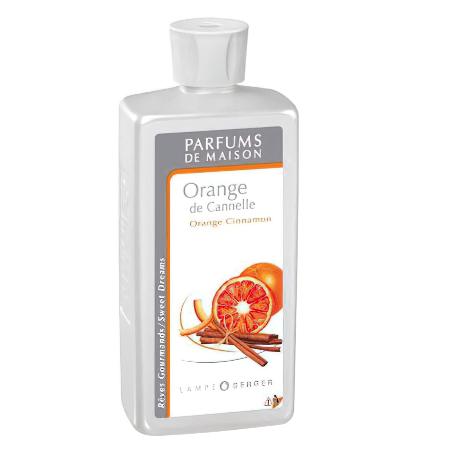 Maison Berger - Lampe Berger Fragrance Refill – 500ml Home Scent Oil for Catalytic Diffuser - Purifies Air & Removes Odors – Made in France – 40 Hours of Diffusion (Orange Cinnamon)