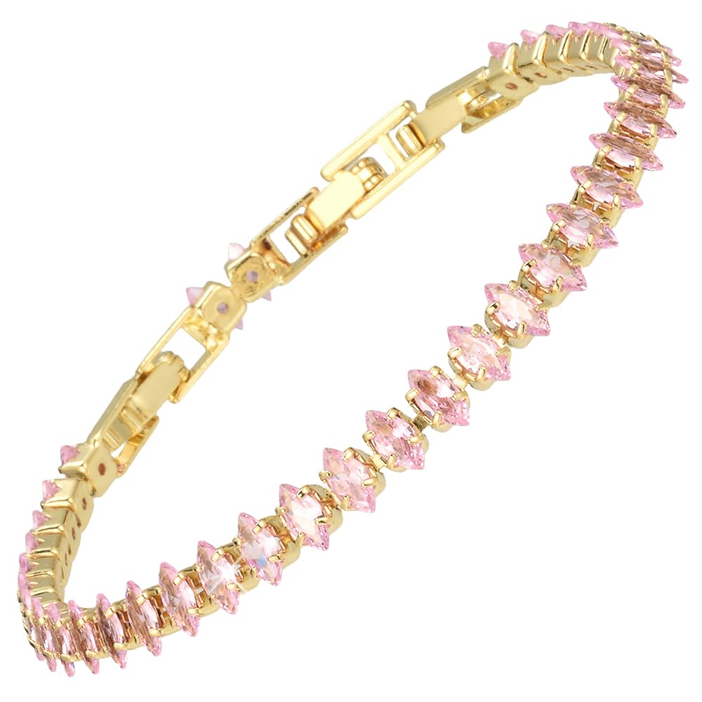 RIZILIA Not-Your-Basic Minimalist to Statement CZ Tennis Bracelet for Women