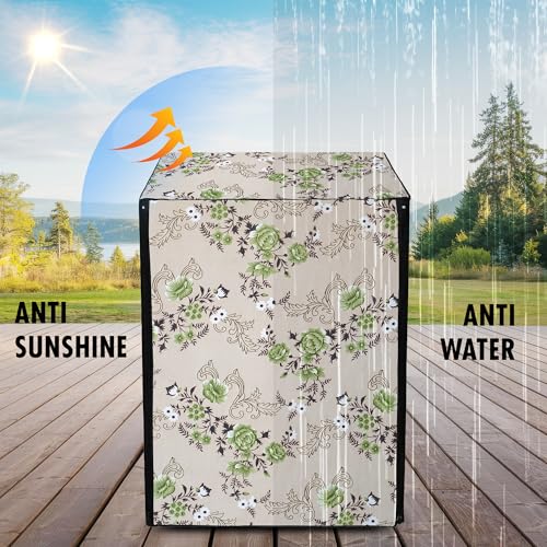 Image of Lithara Front Load Fully Automatic Washing Machine Cover for LG, Samsung, IFB, Whirlpool, Suitable for 7 kg & 7.5 KG - Waterproof, Dustproof Cover (Print-3)