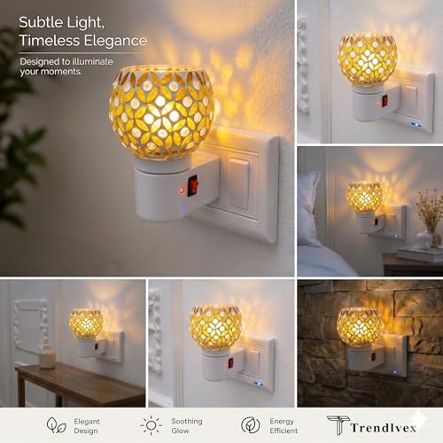 Image of Electric Kapoor Dani with Night Lamp & Camphor Diffuser - Premium Ceramic Dhoop Burner for Pooja, Home & Office. Versatile Electric Aroma Burner for Aromatherapy & Repellent. (Yellow)