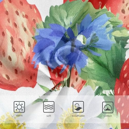 Painted Strawberries Wildflowers Girl Panties Cute Toddler Girls Underwear Cotton Bright Briefs Kids Undies 2t3