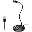 USB Desktop Microphone with Mute Button, Plug&Play Condenser, Computer, PC, Laptop, Mac, PS4 Mic LED Indicator -360 Gooseneck