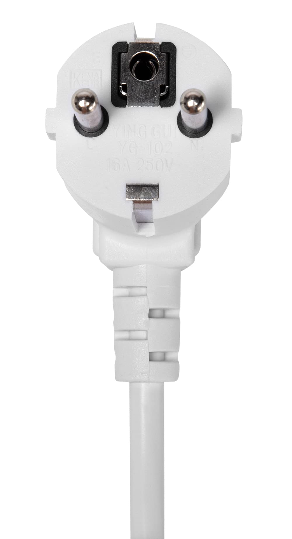 maxtrack Presa da tavolo NV64L 3 prese con contatto di protezione con 2 porte USB e 2 porte LAN, presa multipla per casa, avvitabile, pulsante di accensione e spegnimento, ciabatta con cavo da 1,8 m