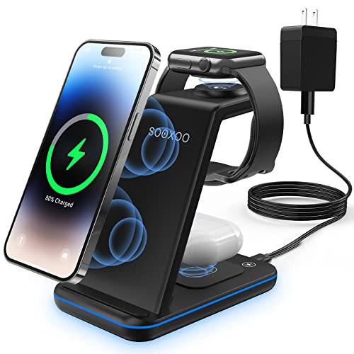 Amazon.co.jp: ワイヤレス充電器 apple watch 充電器 3in1 18W急速充電