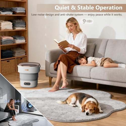 Image of 20L Portable Washing Machine,Folding Washer Machine and Spin-Dryer