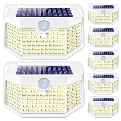 Aootek Solarlampen für Außen mit Bewegungsmelder, 7er Set, Garten, 120 LED – Ansicht 1