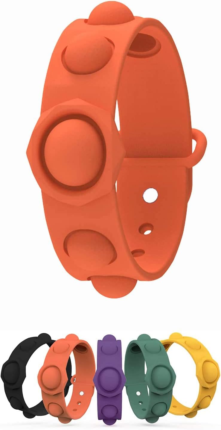 [5 Pcs] Push Bubble Sensory Fidget Bracelet Toy,Pop it Fidget Toy,A Great Way to Relax and Keep Busy for Kids and Adults