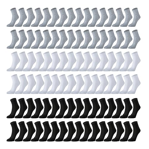 720 Pairs Mens Quarter Ankle Socks Bulk Pack Casual Sports Socks Athletic Moisture Socks for Homeless Men Women