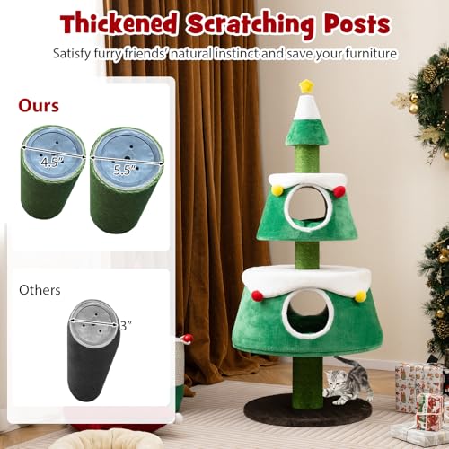 Árbol de Navidad para Gatos Tangkula 60 Pulgadas miniatura 7