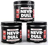  3x NEVR DULL Polierwatte für Chrom, Alu, Messing und andere Metalle 142 g