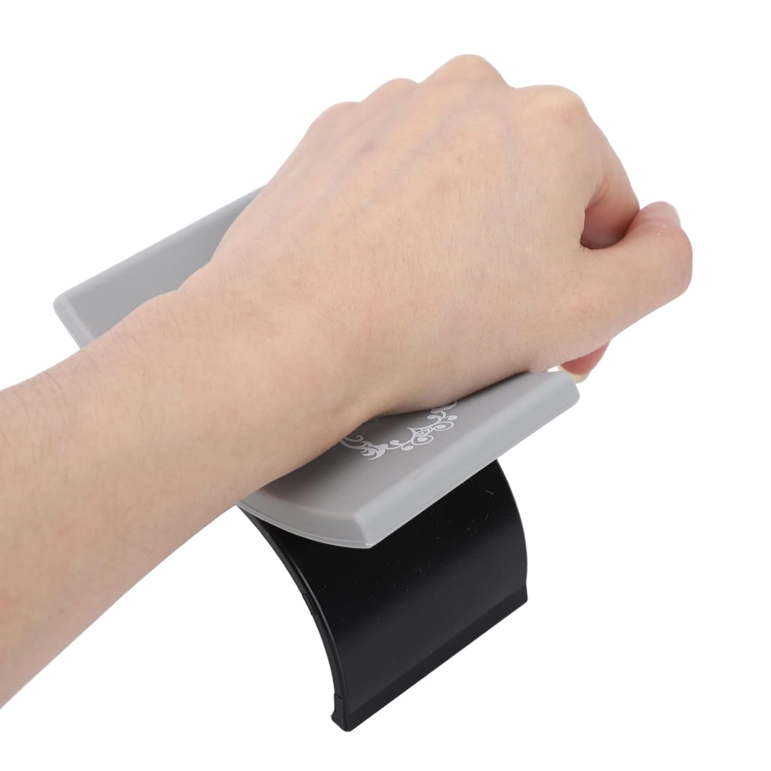 Nail Arm Rest, U Shaped Manicure Hand Pillow Pads Holder Soft Silicone Nail Hand Rest Nail Art Mat Holder Arm Rest For Nails For Nails Art DIY (Black)