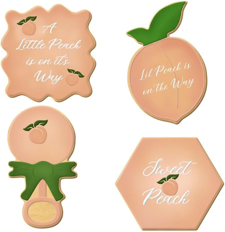 Little Peach クッキーカッター 4個セット USA ブリキスチール - Foose