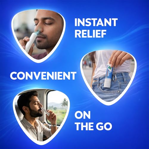 Image of Vicks Inhaler, Portable Nasal Inhaler, Non-Medicated, Soothing Vapors to Breathe Easy, Menthol Scent, 2 Inhalers