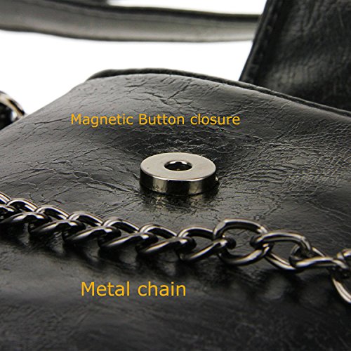 Small Crossbody Cell Phone Purse - Women Skull Gothic Crossbody Shoulder Bag, Leather Mini Phone Bag Travel Wallet Purse with Adjustable Strap - Thumbnail 3