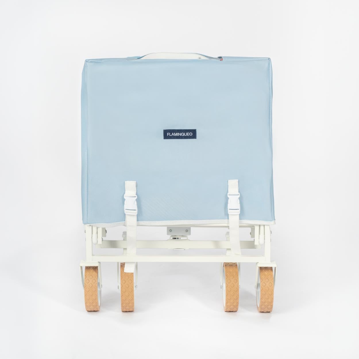 Flamingueo Bollerwagen Faltbar - Für Kinder - Für Strand und Garten - Mit Rädern - 360º Drehbar - Schutztasche - Doppelbecherhalter - Polyester und Stahl - Mehrfarbig