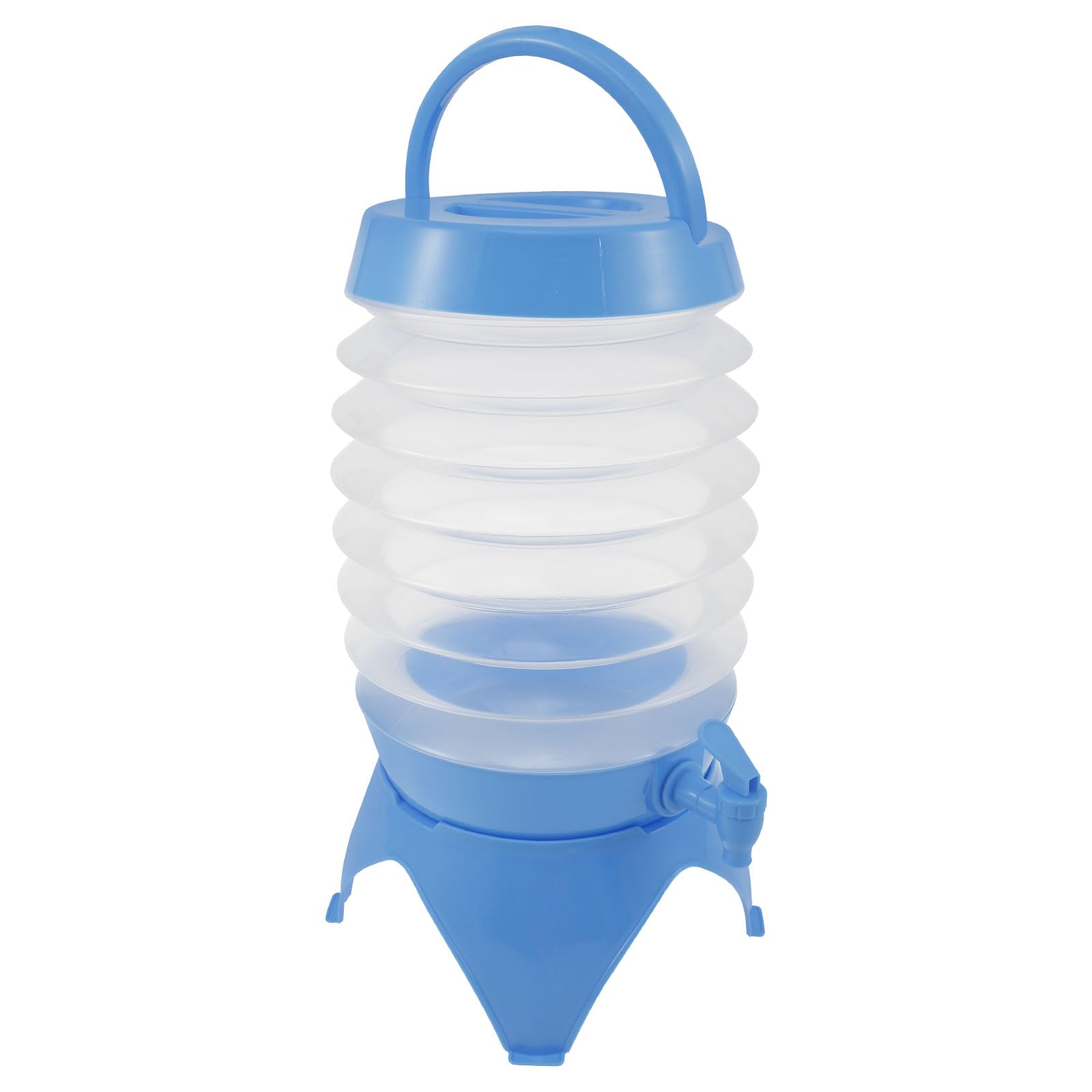 Plastic Water Dispenser with Spigot 9.5L Plastic Beverage Dispenser Foldable Portable Summer Beverage with Handle for Juice Water Tea Beer